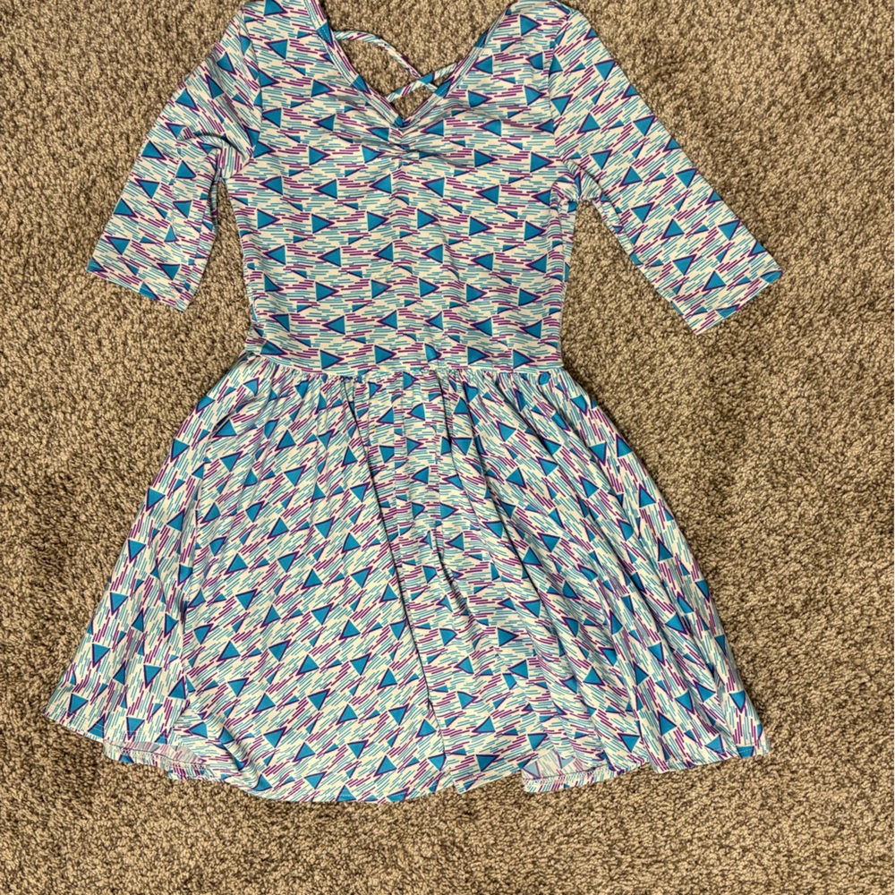 Dot Dot Smile Geometric Patterned Kids Dress